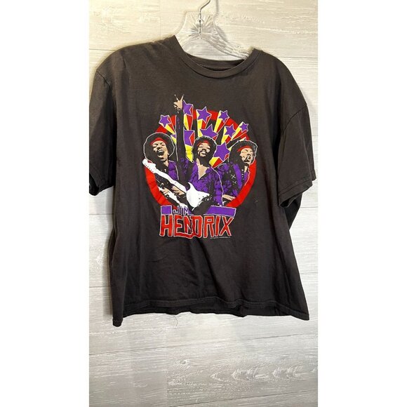 Jimi Hendrix- 3‎ Pics on a Charcoal Ringspun Cotton Shirt by - Picture 3 of 6
